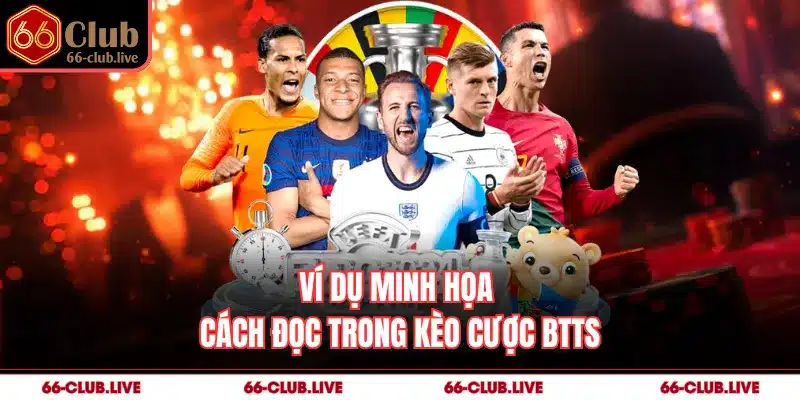 Ví dụ minh họa cách đọc trong kèo cược BTTS